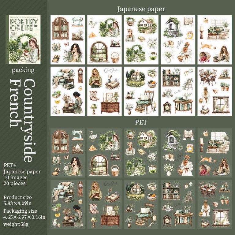 Stickerbook - 20st ark - Lantligt