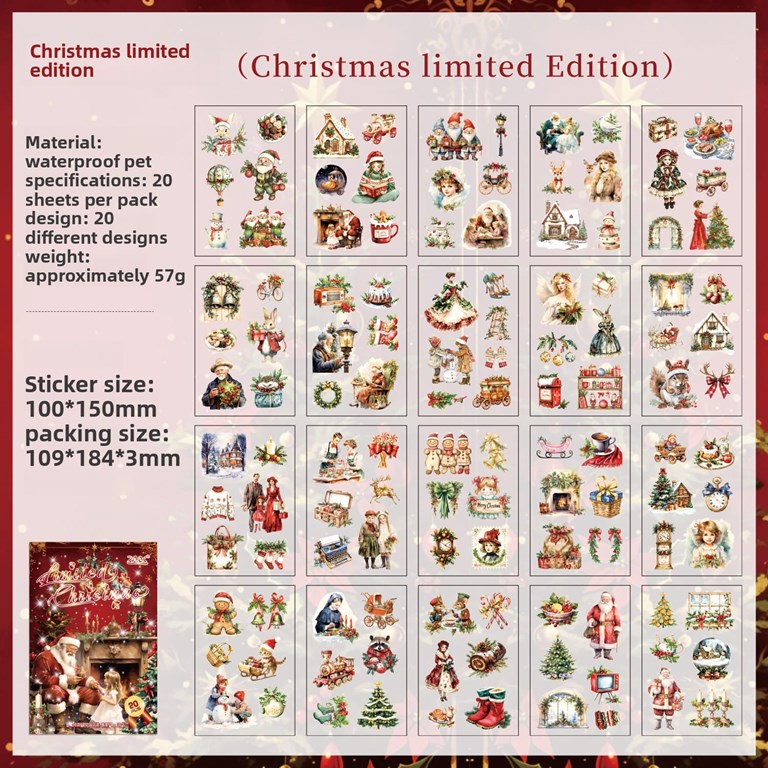 Stickerbook - 20st ark - Klassisk jul