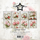 Scrapbookingpapper - 15x15cm - Grunge Floral