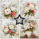 Scrapbookingpapper - 15x15cm - Grunge Floral