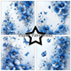 Scrapbookingpapper - 15x15cm - Blue Flowers