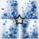 Scrapbookingpapper - 15x15cm - Blue Flowers