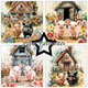 Scrapbookingpapper - 15x15cm - Happy Pigs
