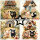 Scrapbookingpapper - 15x15cm - Happy Pigs