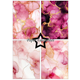 Scrapbookingpapper - A5 - Alcohol Ink - Pink & Gold