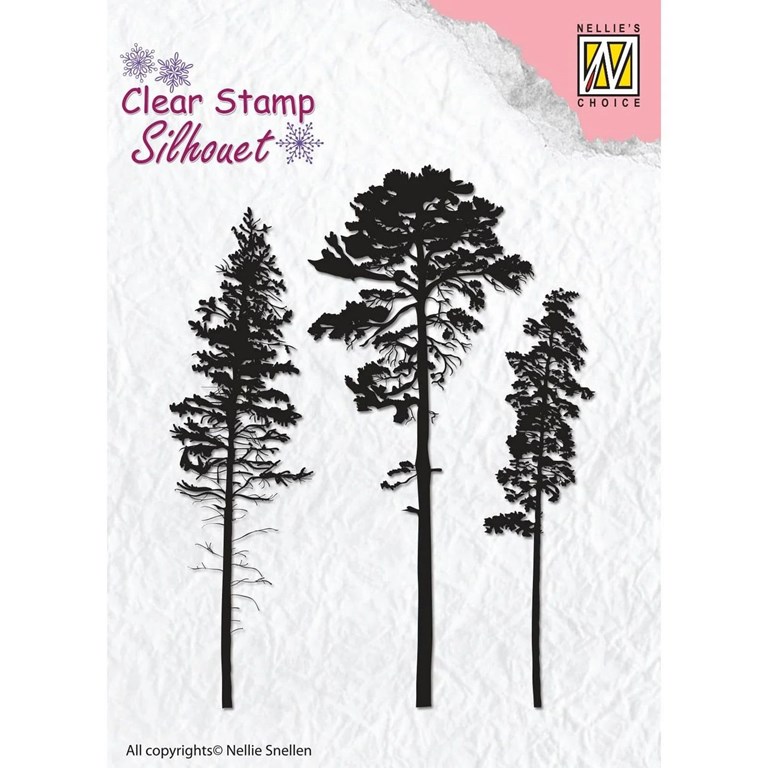 Clearstamps - Silhouette - 3 Pinetrees