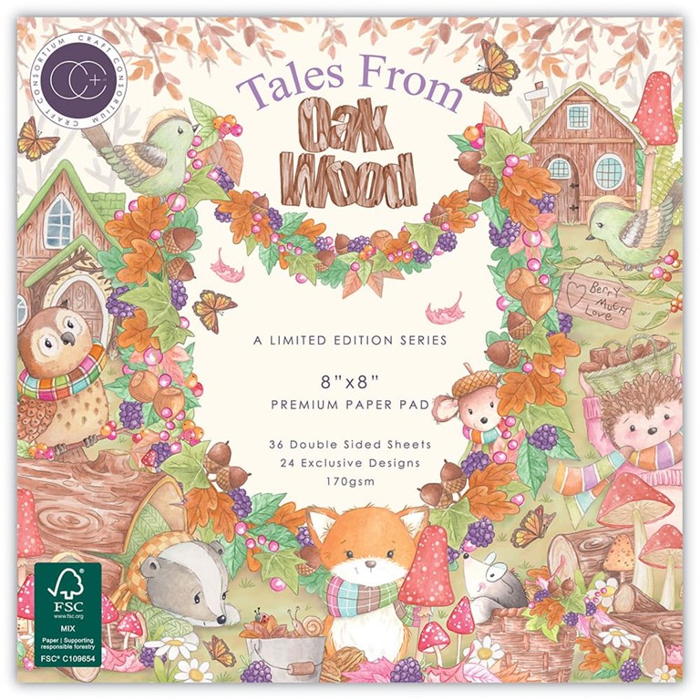 Pappersblock - 20x20cm - Tales From Oak Wood