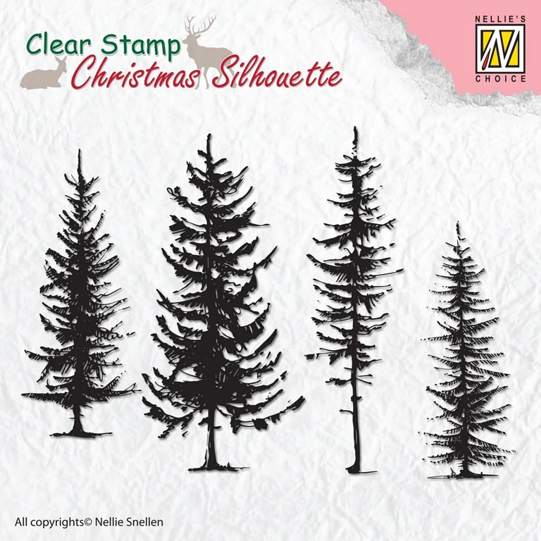 Clearstamps - Silhouettes - Pine Trees