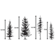 Clearstamps - Silhouettes - Pine Trees