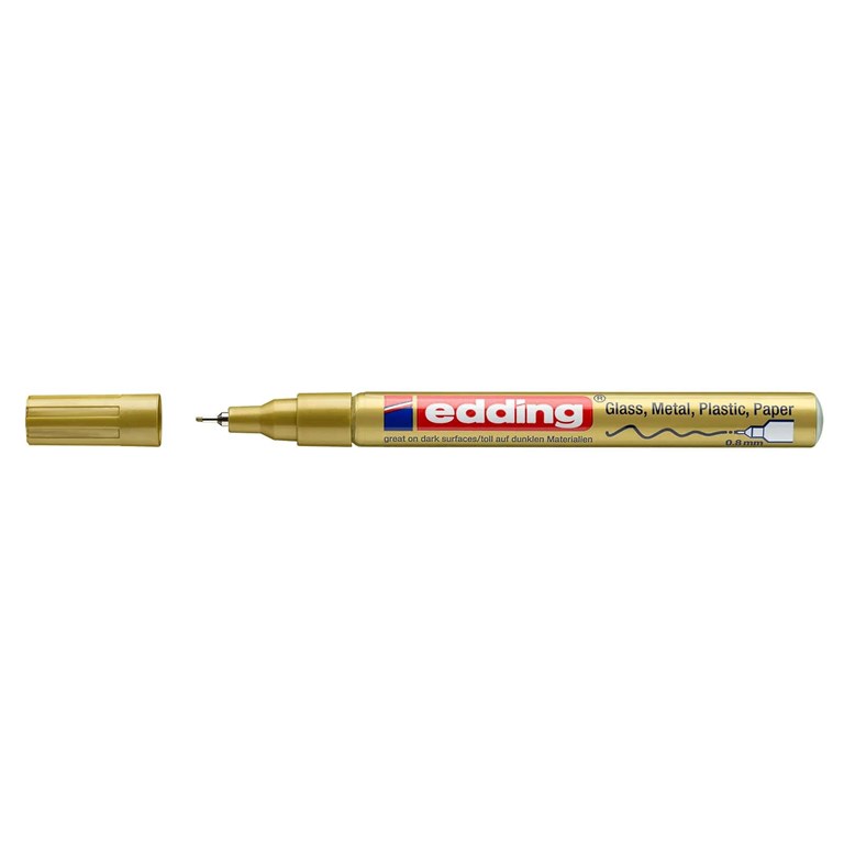 Edding Permanent Märkpenna - Guld 0,8mm