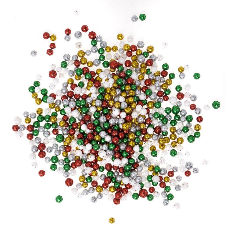 Juldekorationer - Frigolitbollar 8g