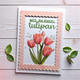 PY Hobby Dies - Med en enkel tulipan - Med Bakgrund - 6 x 2,4cm
