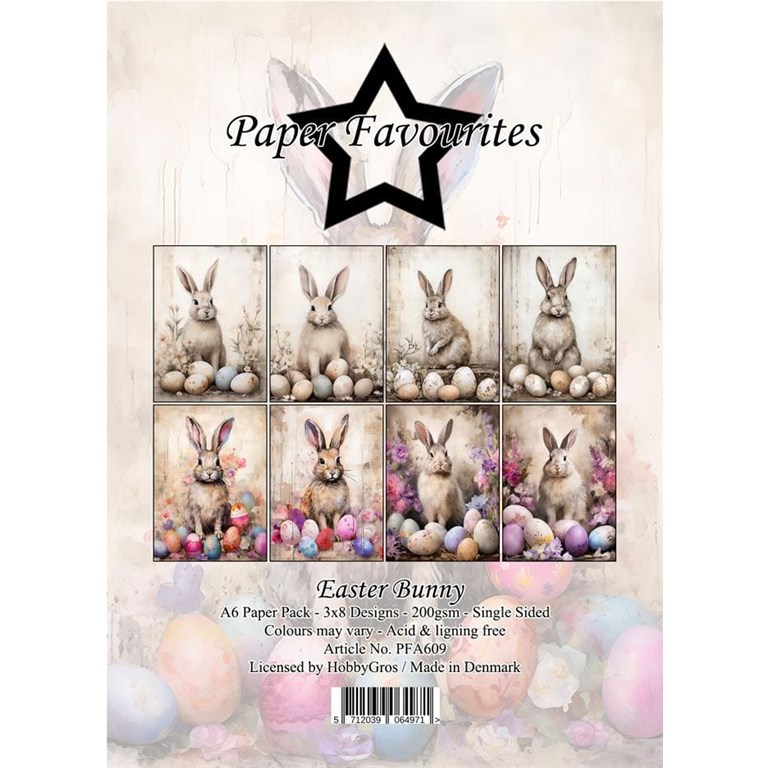 Scrapbookingpapper - A6 - Easter Bunny