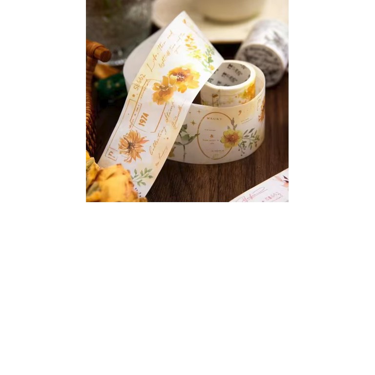 Dekortejp - Blomsterdröm - Gul