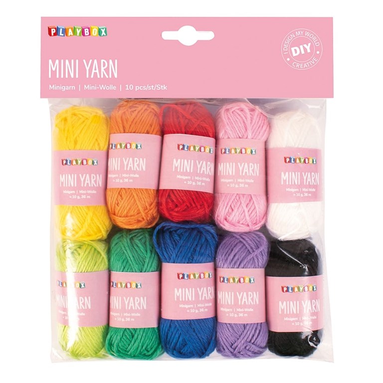 Minigarn - Färgmix - 10st