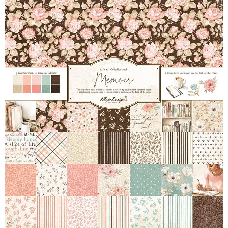 Maja Design - Memoir - Hel kollektion - 30x30cm - 19st ark + 1st bonus