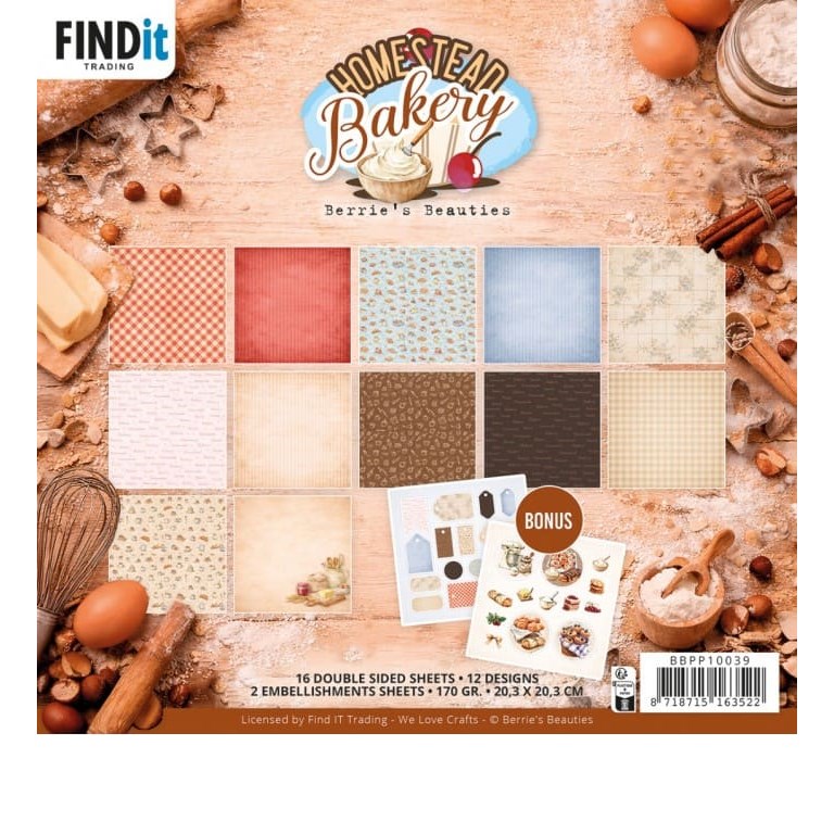 Paper pack - 20x20cm - Homestead Bakery