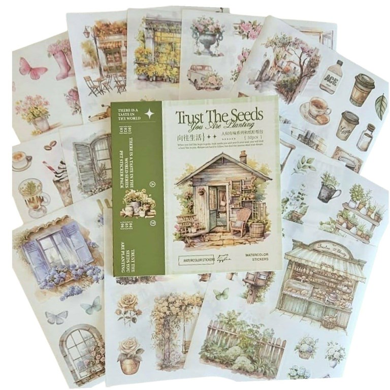 Stickerbook - 50st ark - Romantisk livsstil