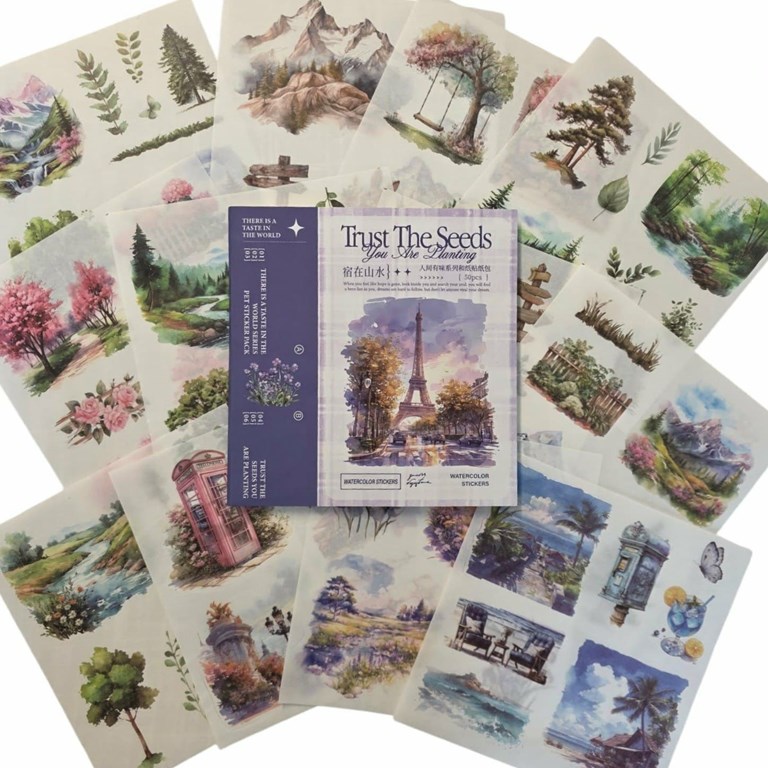 Stickerbook - 50st ark - Naturmotiv