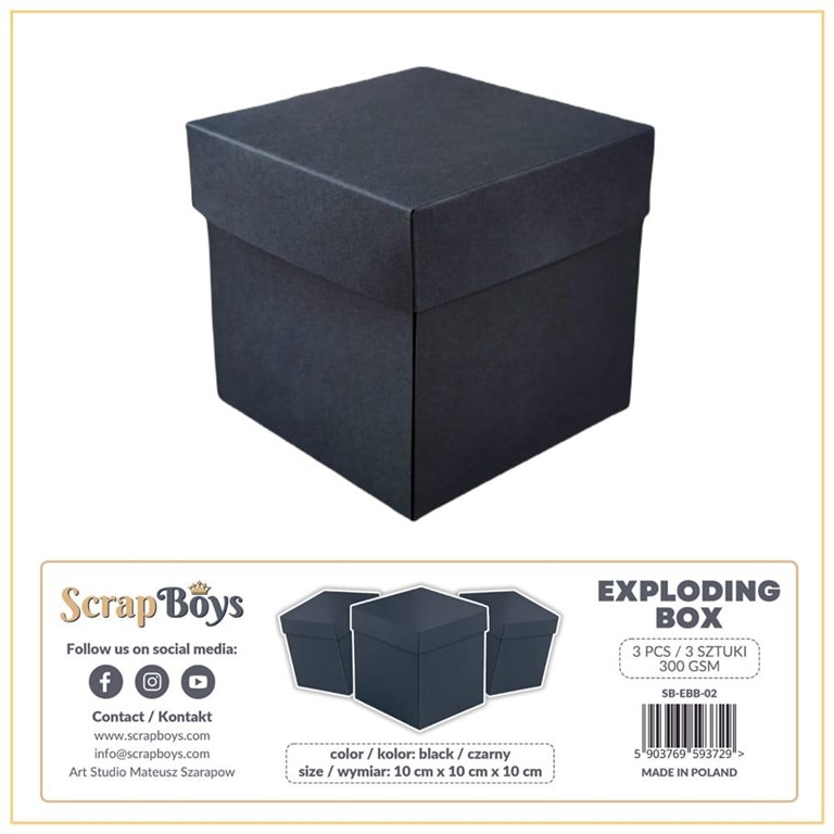 Exploding Box - Svart - 3st