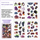Stickers - Clear - 4st ark - Lila frukter
