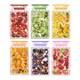 Paket med clear stickers - Frukter - 6st färger