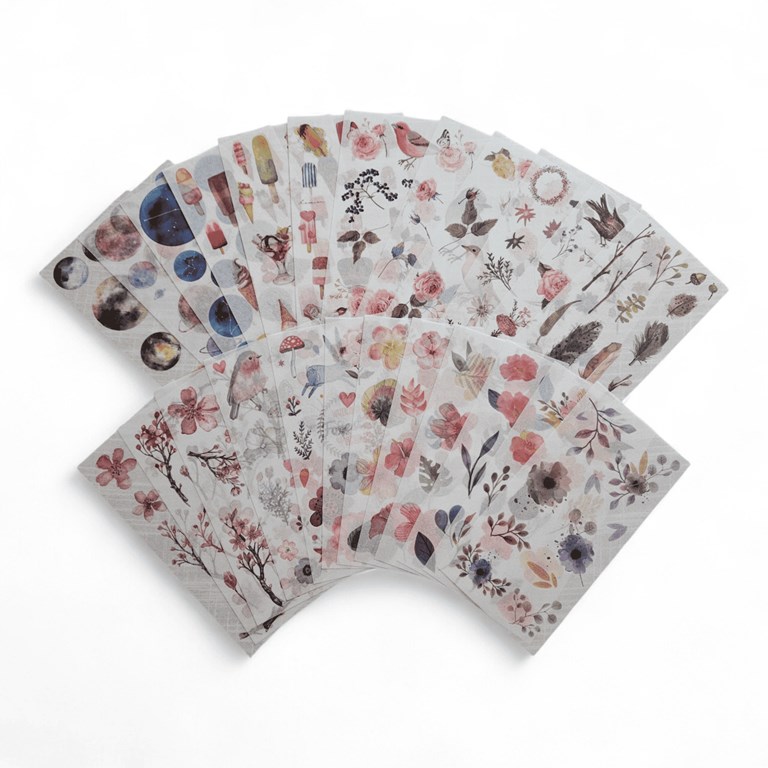 Paket med washi stickers - 24st ark