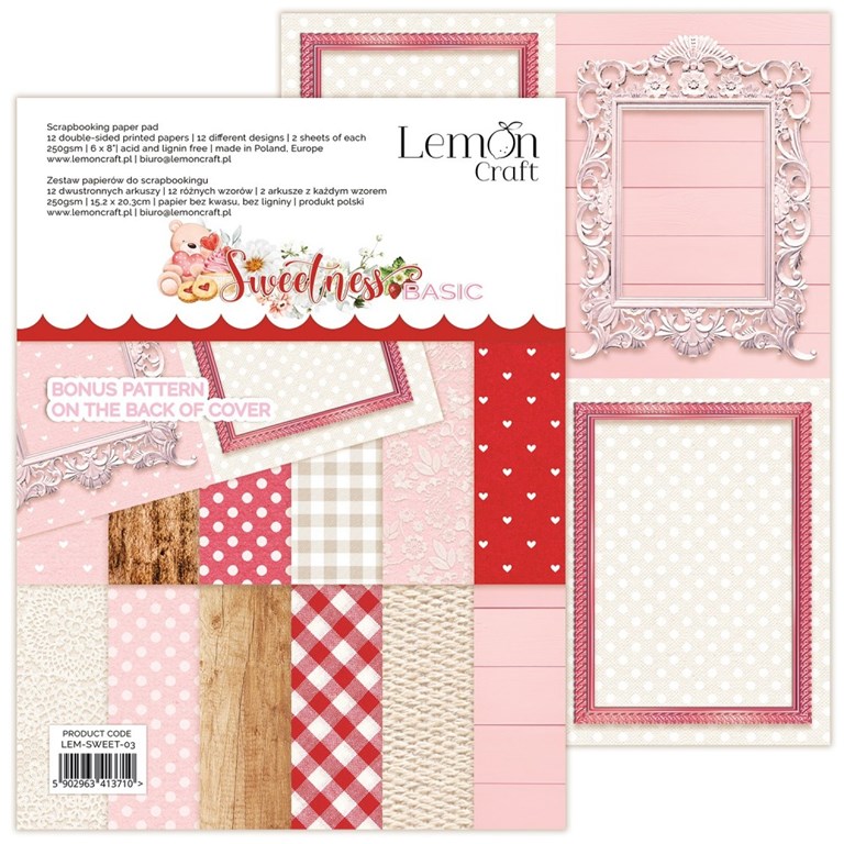FYNDARTIKEL - Scrapbookingpapper - A5 - Sweetness Basic
