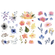 Stickers - Washi - 3st ark - Blommor & Blad