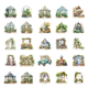 Stickers - Clear - Blommande trädgård - 50st