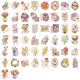 Stickers - Clear - Blommigt  - 50st