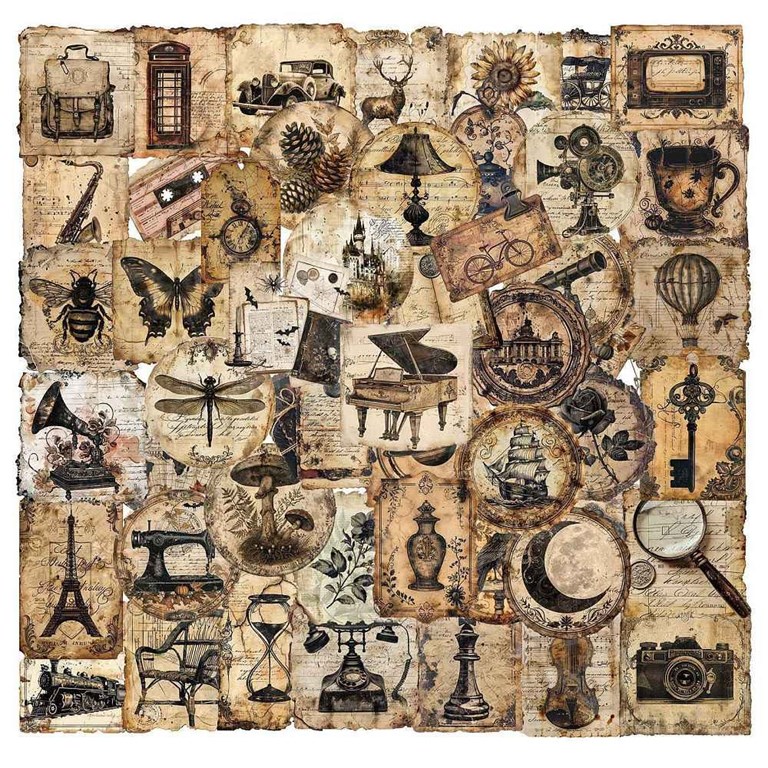 Stickers - Clear - Vintage - 50st