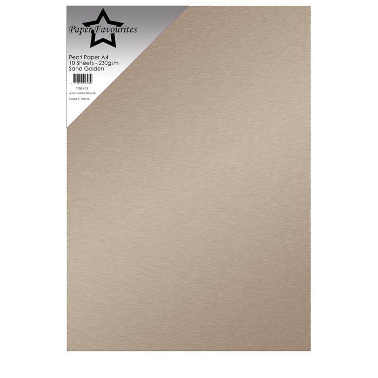A4 - Pärlemorpapper - Sand Golden - 10st