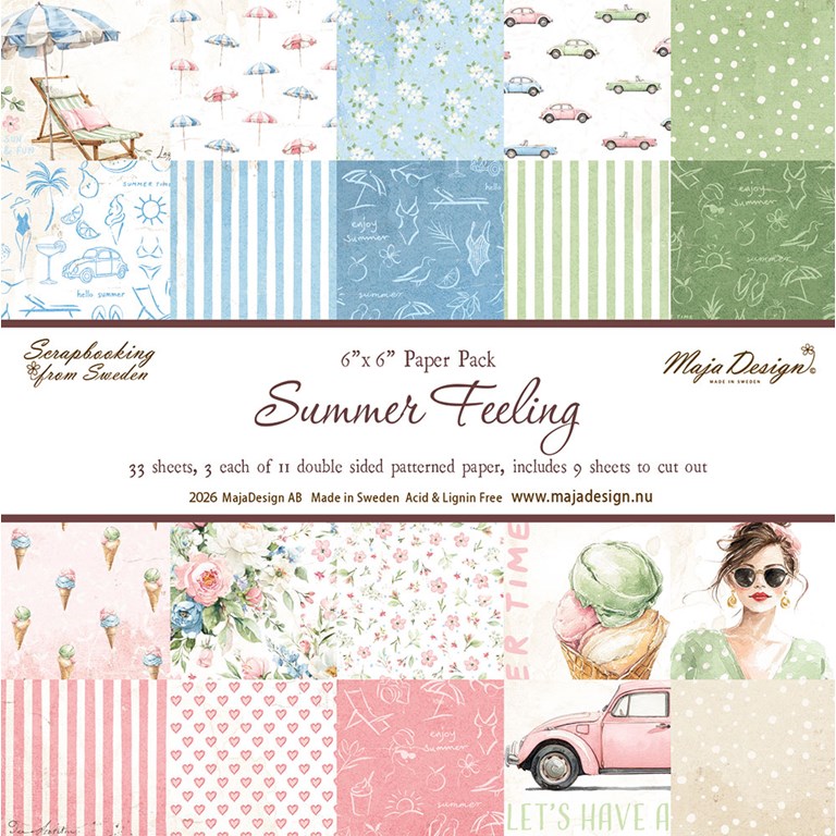 Pappersblock - Maja Design - Summer Feeling - 15x15cm