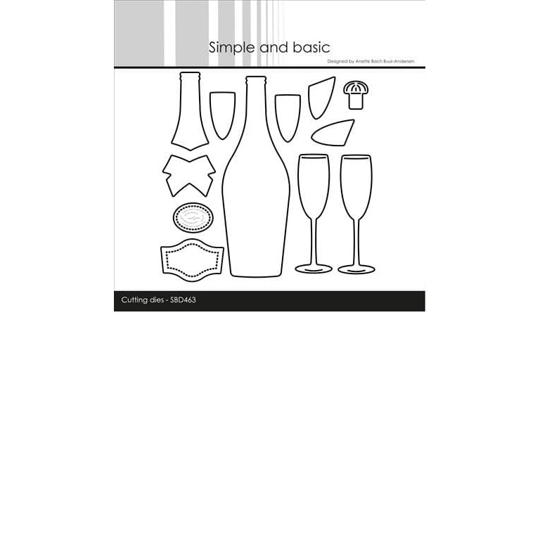 Simple and Basic Dies - Champagne Bottle