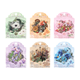 Paket med clear stickers - Blommor & Sigill - 6st förpackningar