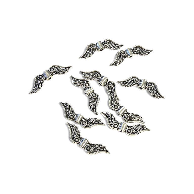 Metallpärlor - Änglavingar - 23x6mm - 10st