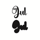 PY Hobby Dies - God Jul - Med Bakgrund - 4,5 x 3,5 cm