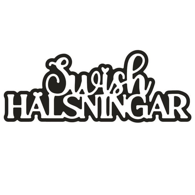 PY Hobby Dies - Swish hälsningar - Med Bakgrund - 8 x 2,9 cm