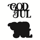 PY Hobby Dies - God Jul - Med Bakgrund - 5,2 x 3,3 cm