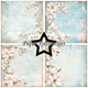 Scrapbookingpapper - 15x15cm - Dusty Blue Magnolia