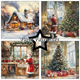 Scrapbookingpapper - 15x15cm - Christmas Scene