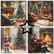 Scrapbookingpapper - 15x15cm - Christmas Scene