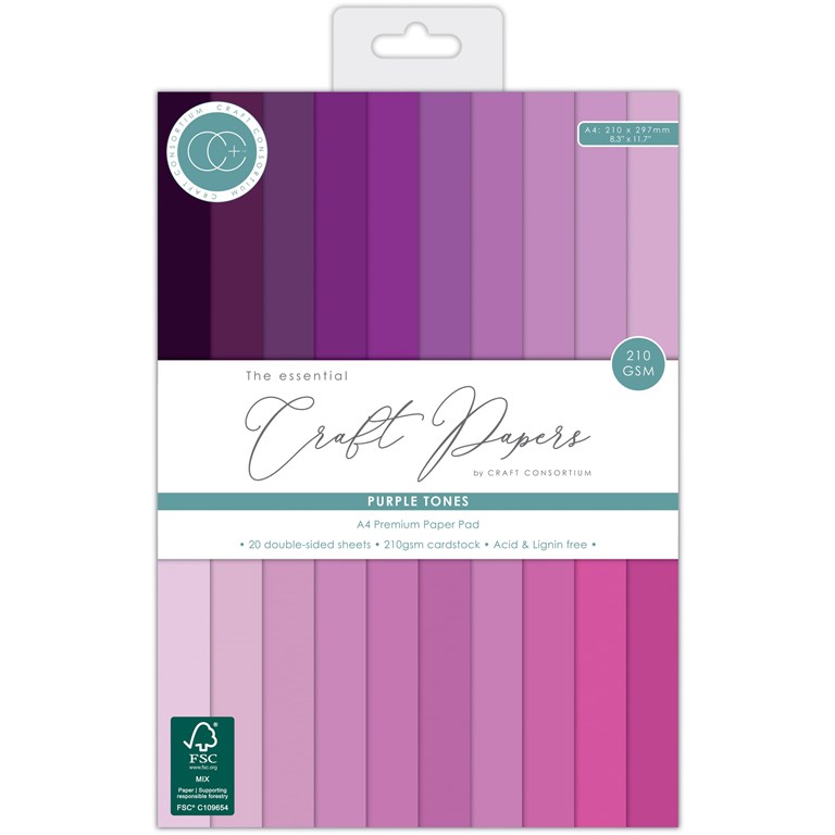 Premium Cardstock - A4 - Purple Tones - 20st
