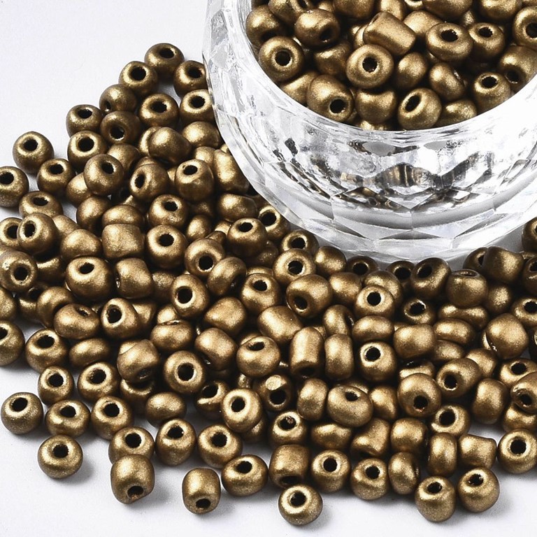 Glaspärlor - 6/0 Seed Beads - 4mm - 50g - Goldenrod