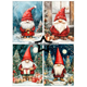 Scrapbookingpapper - A6 - Christmas Gnomes #2