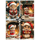 Scrapbookingpapper - A6 - Christmas Mouse