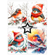 Scrapbookingpapper - A6 - Christmas Birds
