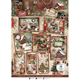 A4 block med die-cuts - Card making pad - Cottage Christmas