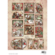 A4 block med die-cuts - Card making pad - Cottage Christmas
